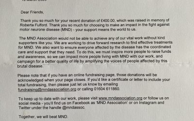 Donation to MND